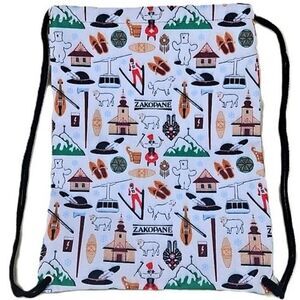 Folkstar Zakopane Polish Folk Drawstring Bag Poland NWT